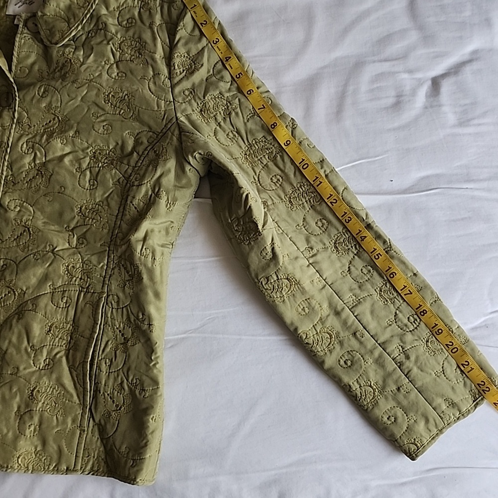 J. Jill Light Green Embroidered Utility Jacket - Picture 6 of 6